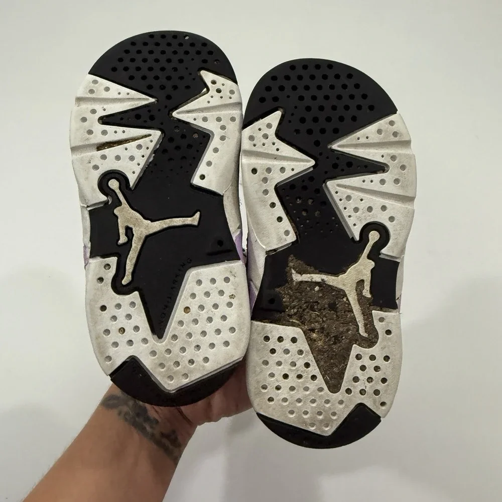 Nike Air Jordan TD Shoes Sneakers DM1158-015 Purple White Black Toddlers Size 6C